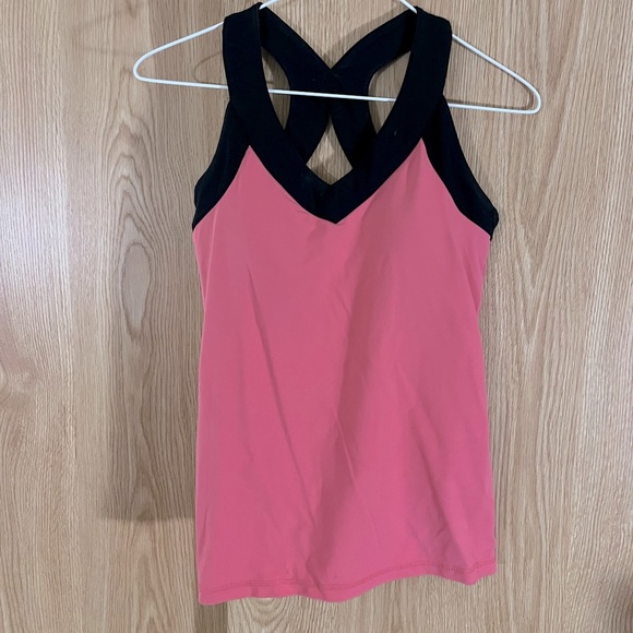 Pink/ Black Workout Yoga Top - Picture 1 of 3